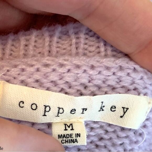 Copper key med lavender cozy soft knit vneck sweater pastel spring summer vibe - Picture 2 of 9